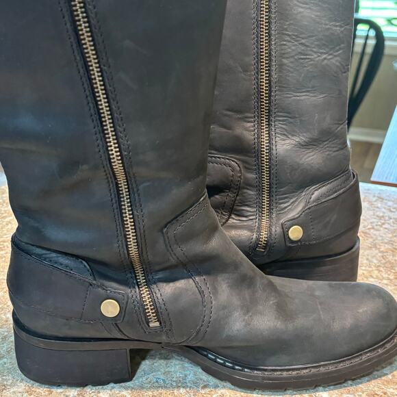 Timberland Women's Black Knee High Waterproof Trendy Riding Boots Size 10 - Picture 3 of 12